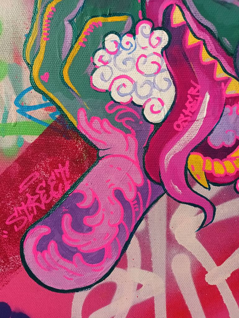 Original Conceptual Graffiti Painting by Osherova Elizaveta