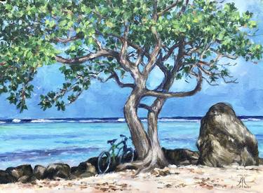 Original Figurative Beach Paintings by Melanie Dupre