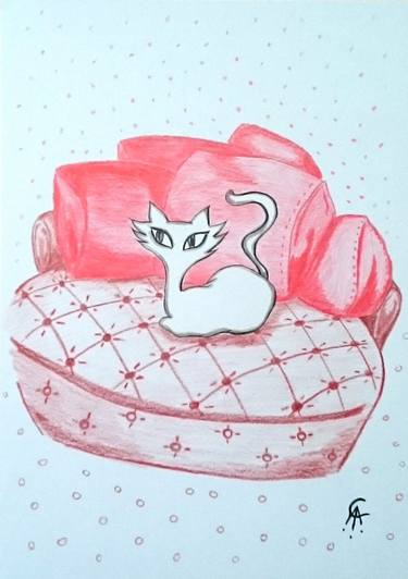 Print of Cats Drawings by Andrea Coronel