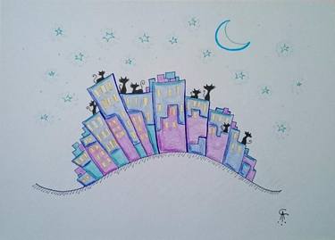Print of Cities Drawings by Andrea Coronel
