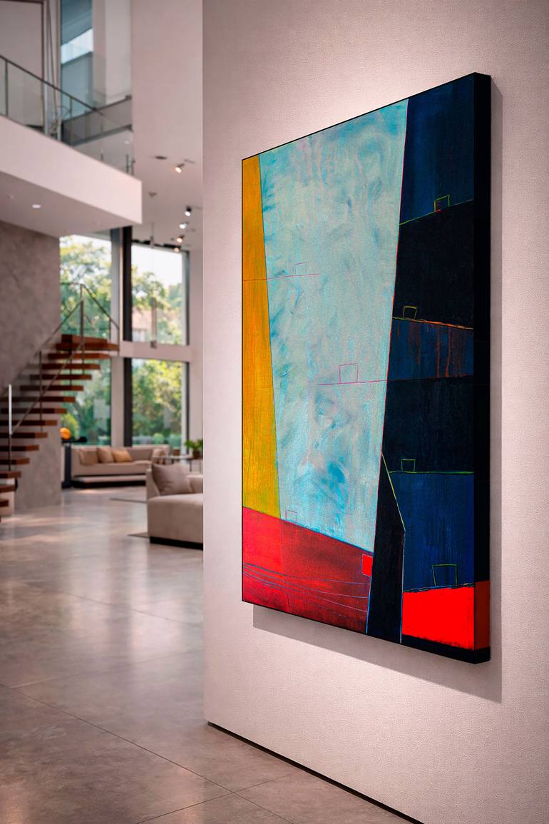 Original Geometric Abstract Painting by Maurizio Valch