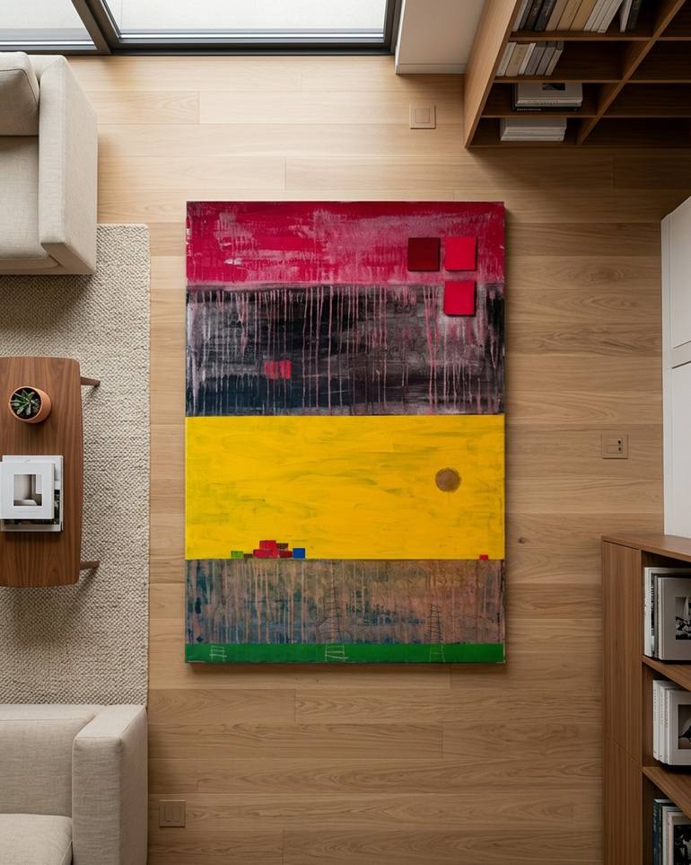 Original Geometric Abstract Painting by Maurizio Valch