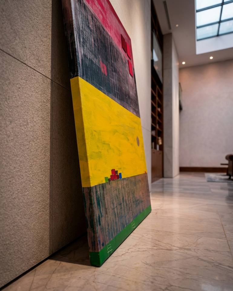 Original Geometric Abstract Painting by Maurizio Valch