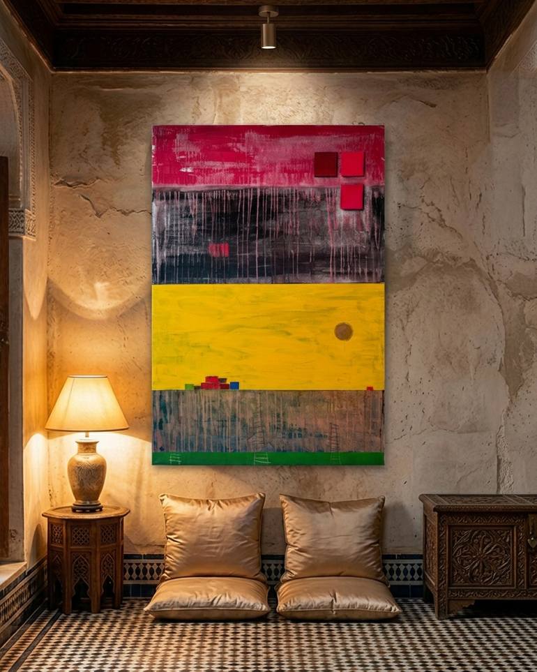 Original Geometric Abstract Painting by Maurizio Valch