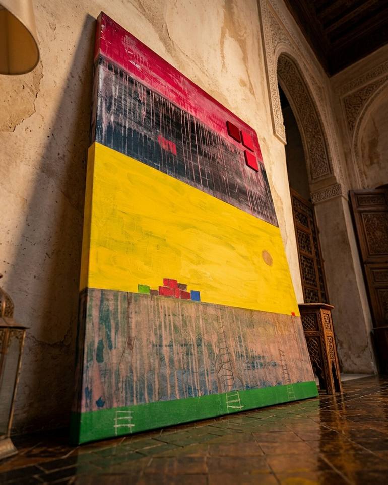 Original Geometric Abstract Painting by Maurizio Valch