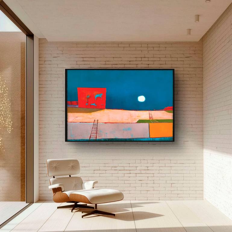 Original Geometric Abstract Painting by Maurizio Valch