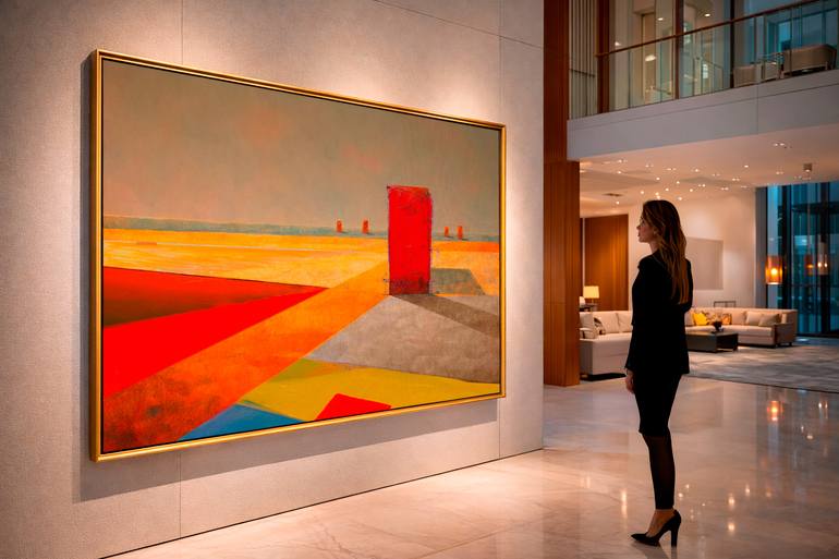 Original Symbolism Abstract Painting by Maurizio Valch