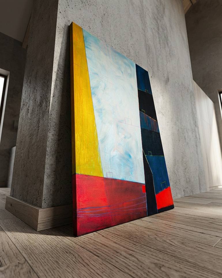Original Geometric Abstract Painting by Maurizio Valch