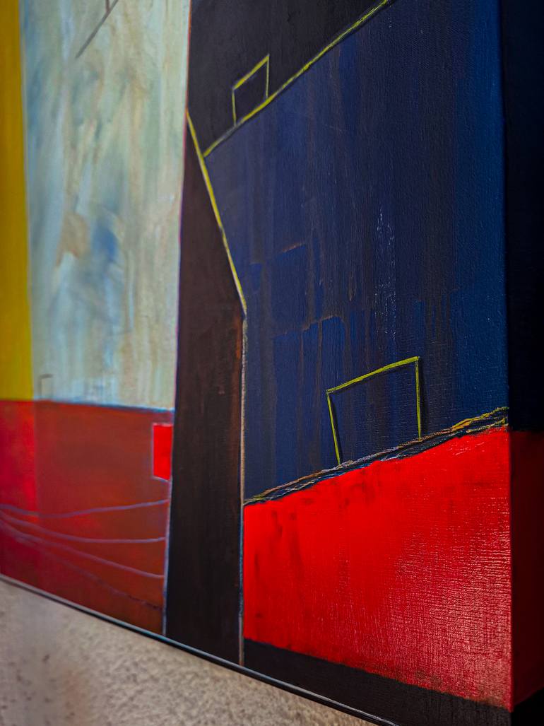 Original Geometric Abstract Painting by Maurizio Valch