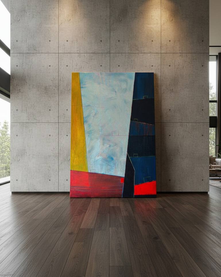 Original Geometric Abstract Painting by Maurizio Valch