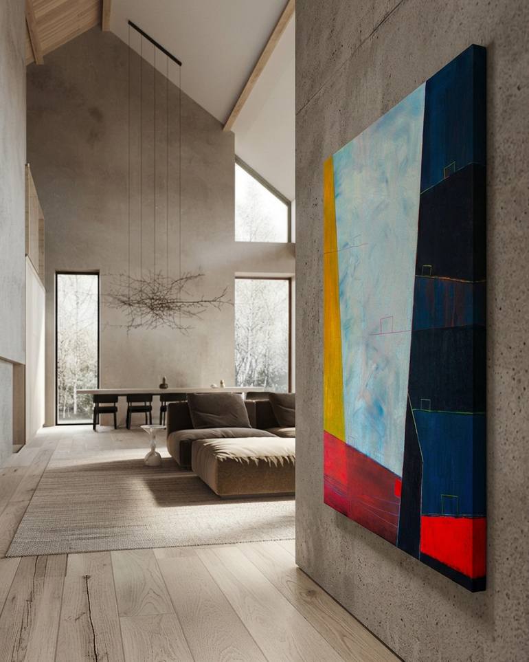Original Geometric Abstract Painting by Maurizio Valch