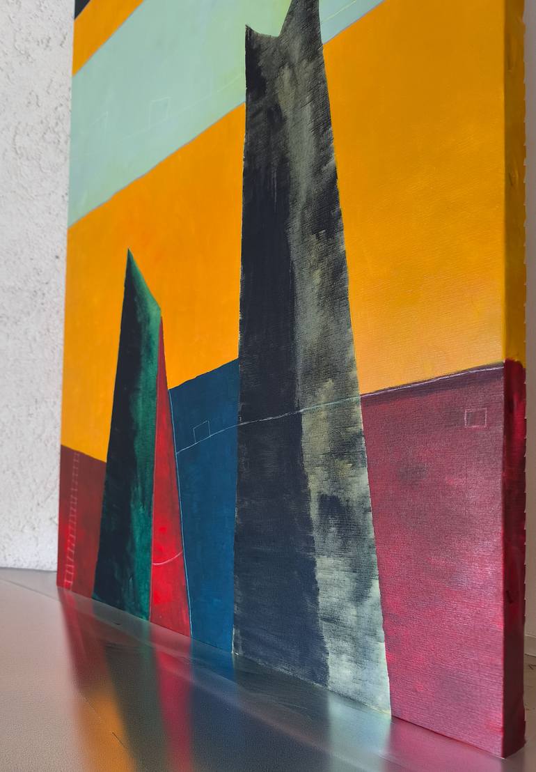 Original Geometric Abstract Painting by Maurizio Valch