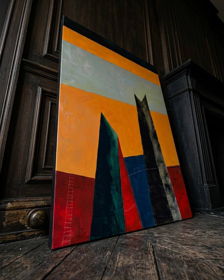 Original Geometric Abstract Painting by Maurizio Valch