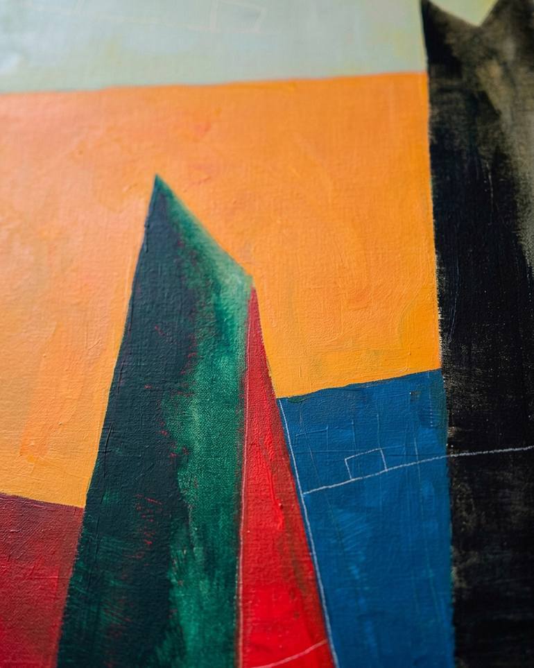 Original Geometric Abstract Painting by Maurizio Valch