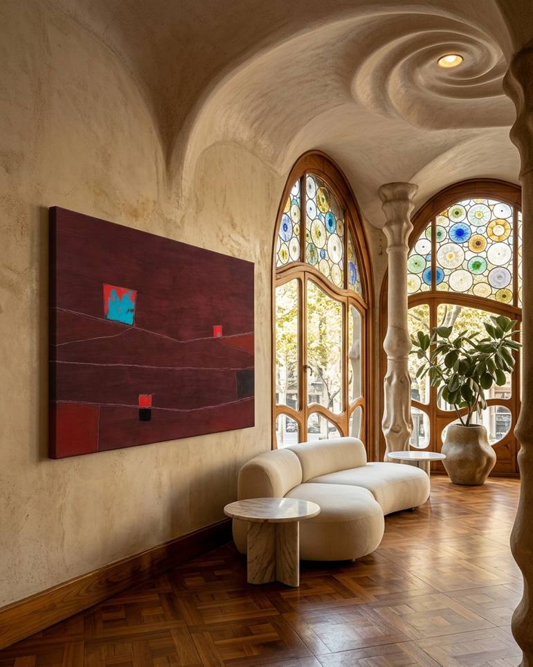 Original Modernism Abstract Painting by Maurizio Valch
