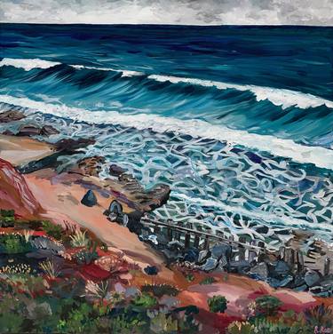 Original Contemporary Beach Paintings by Rachel Rae