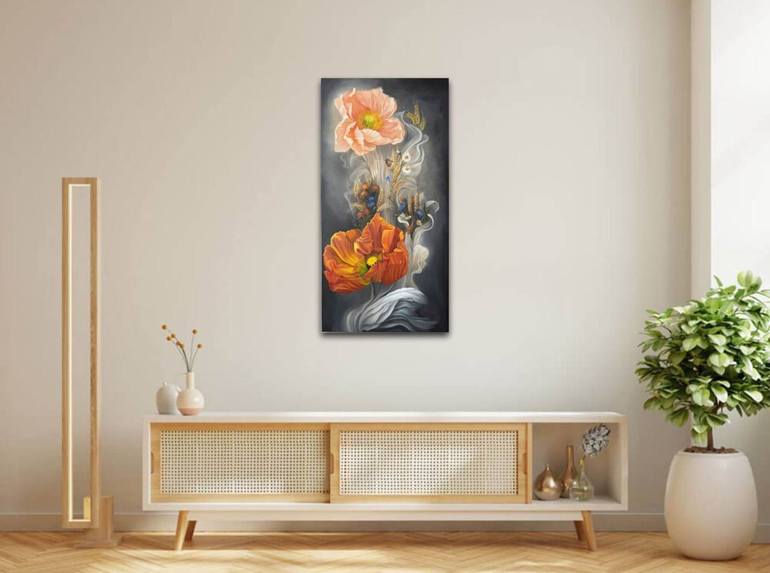 Original Floral Painting by Anastasiia Alekhina