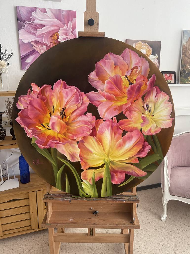 Original Realism Floral Painting by Anastasiia Alekhina