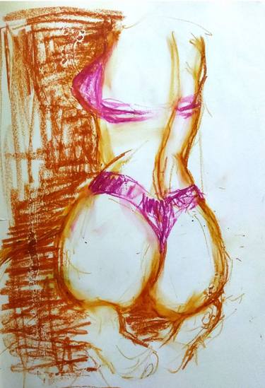 Curvy, Oilpastel, Bitabik 2020 Drawing thumb