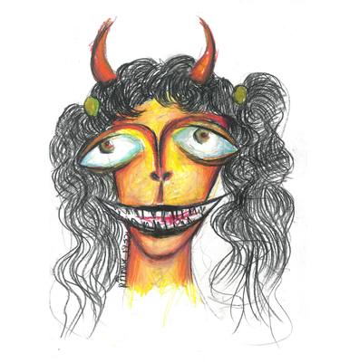 Little Devil, Oilpastel, Bitabik 2021 Drawing thumb