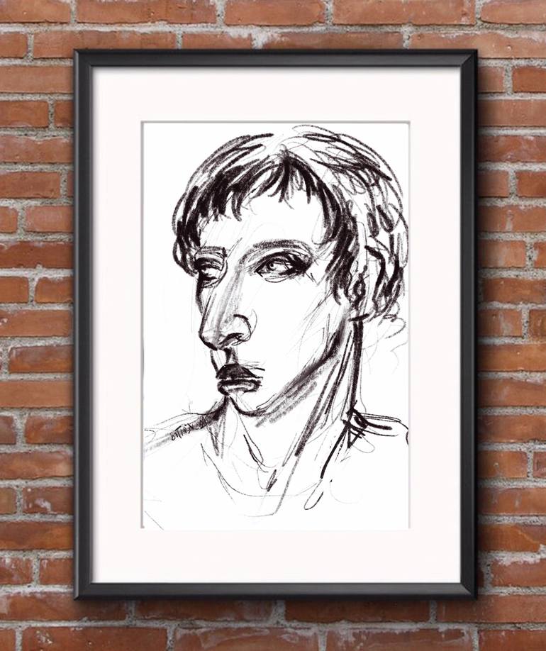 Original Contemporary People Drawing by A Y