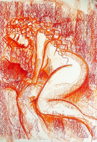 Print of Expressionism Erotic Paintings by A Y