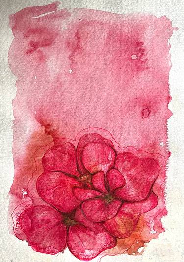 Print of Expressionism Floral Paintings by A Y