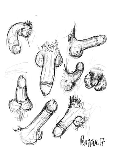 Penis Collection, Drawing, Bitabik 2017 thumb