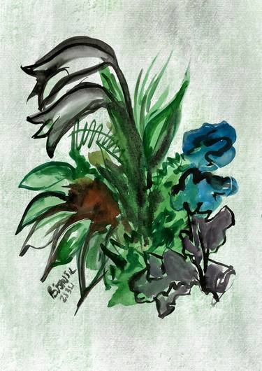 Print of Expressionism Floral Digital by A Y