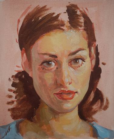 Anna- modern oil woman portrait thumb