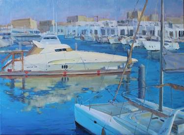Print of Realism Yacht Paintings by Natalya Vershkova