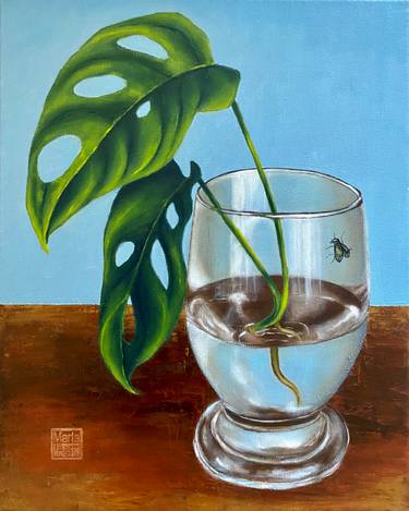 Original Contemporary Floral Painting by Marta Nowacka