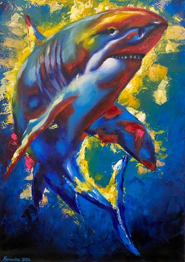 Original Abstract Animal Painting by Marta Nowacka