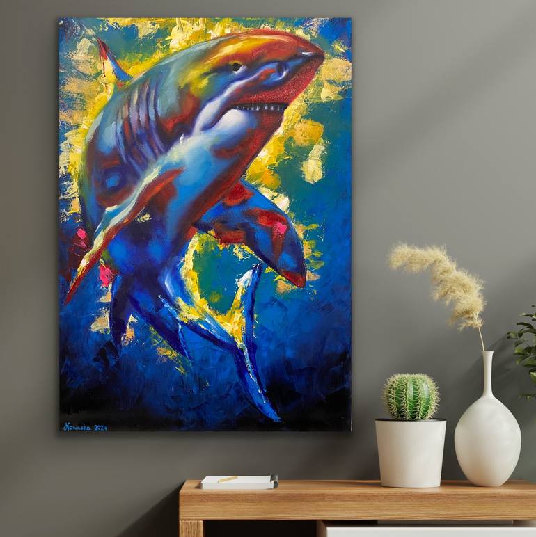 Original Abstract Animal Painting by Marta Nowacka