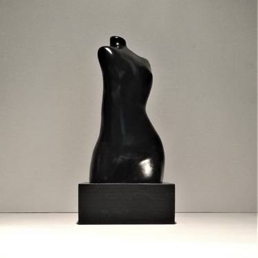 BLACK TWISTING TORSO plaster cast sculpture thumb