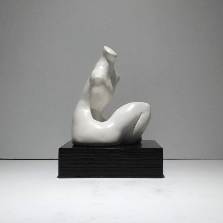 Original Black & White Body Sculpture by Juliet Valery