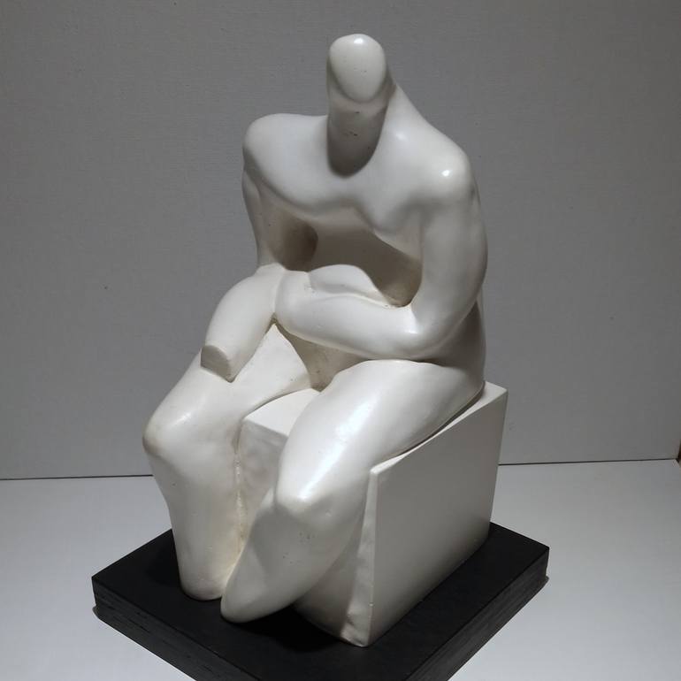Original Black & White Body Sculpture by Juliet Valery