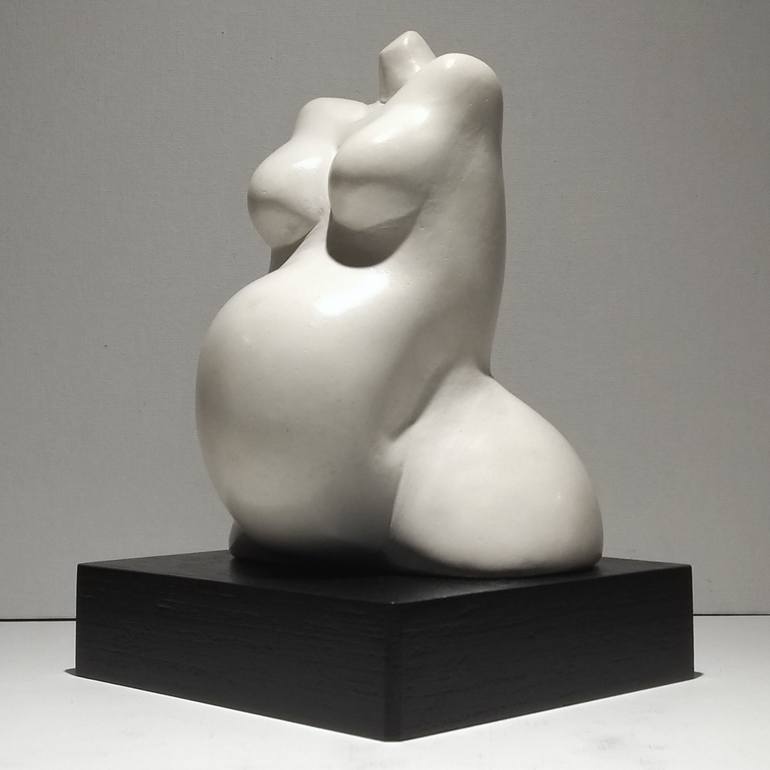 Original Black & White Body Sculpture by Juliet Valery