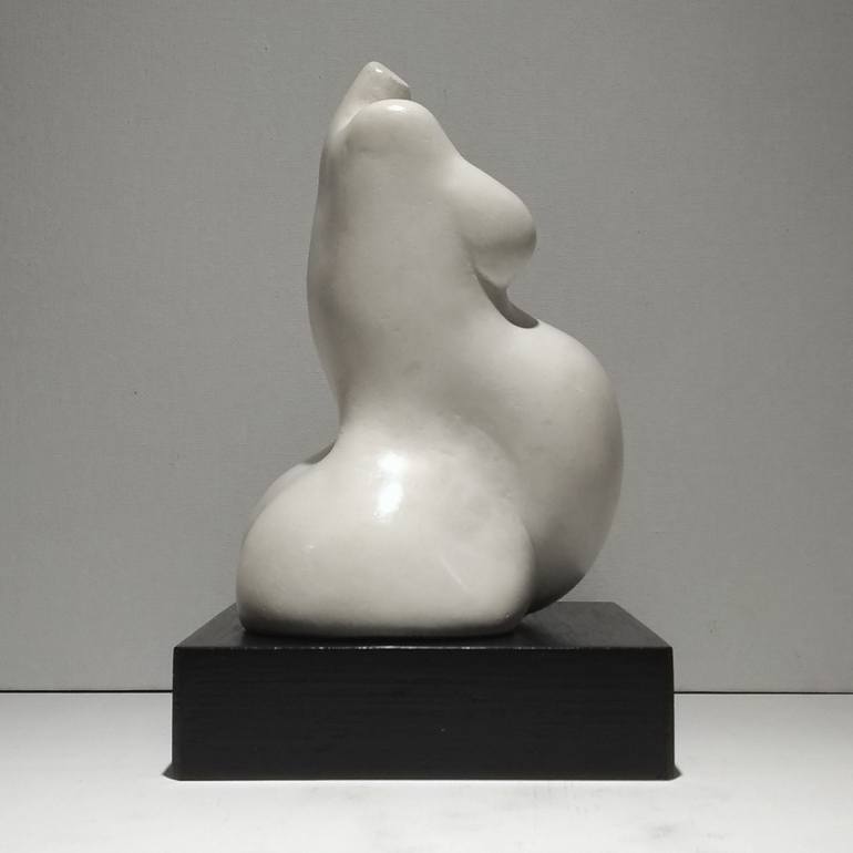 Original Black & White Body Sculpture by Juliet Valery