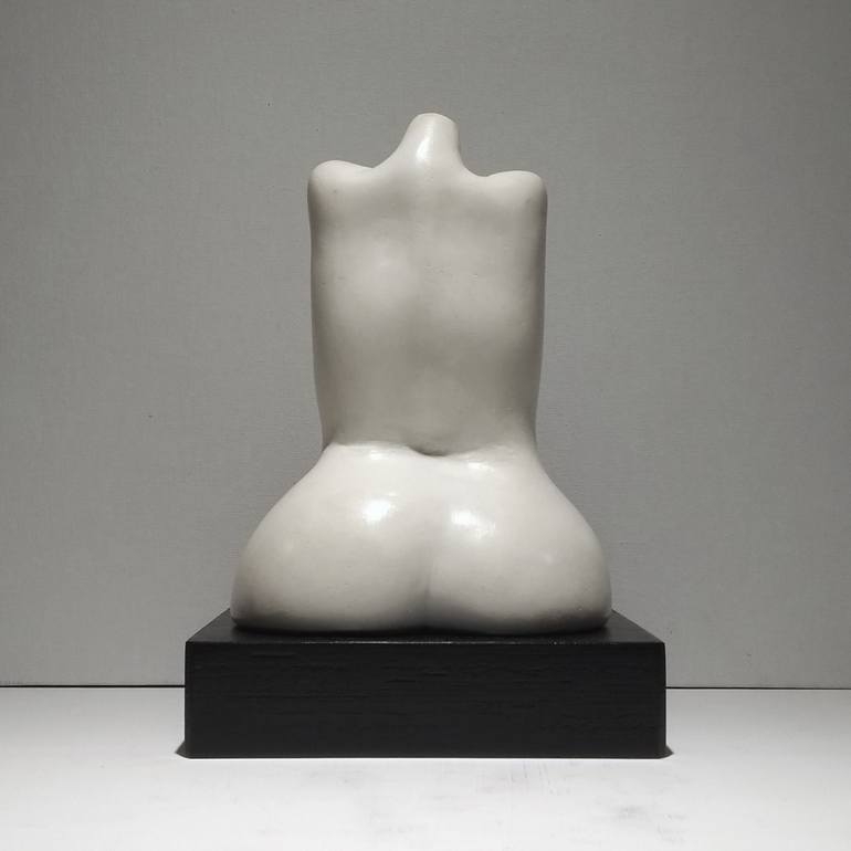 Original Black & White Body Sculpture by Juliet Valery