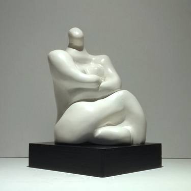 SEATED HUMAN FORM plaster cast limited edition thumb