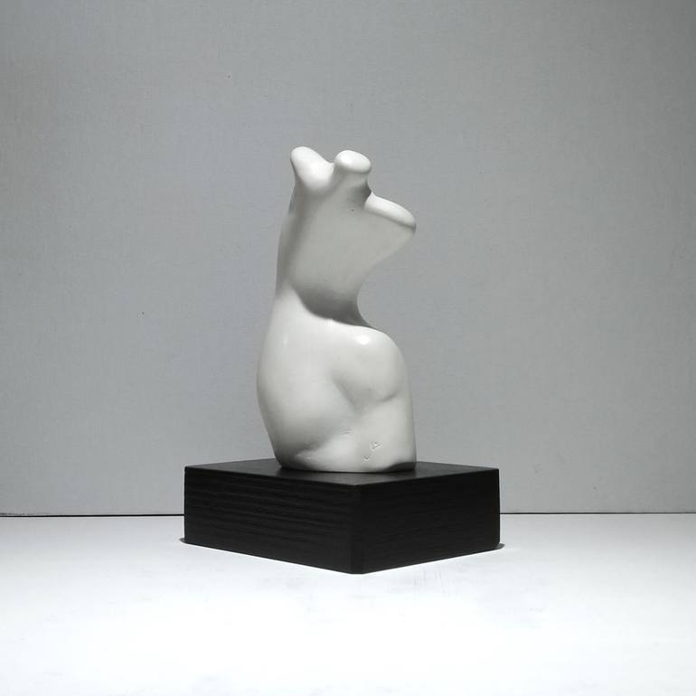 Original Black & White Body Sculpture by Juliet Valery