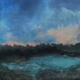 The blue sky falls asleep pink by Emmanuelle Folligné