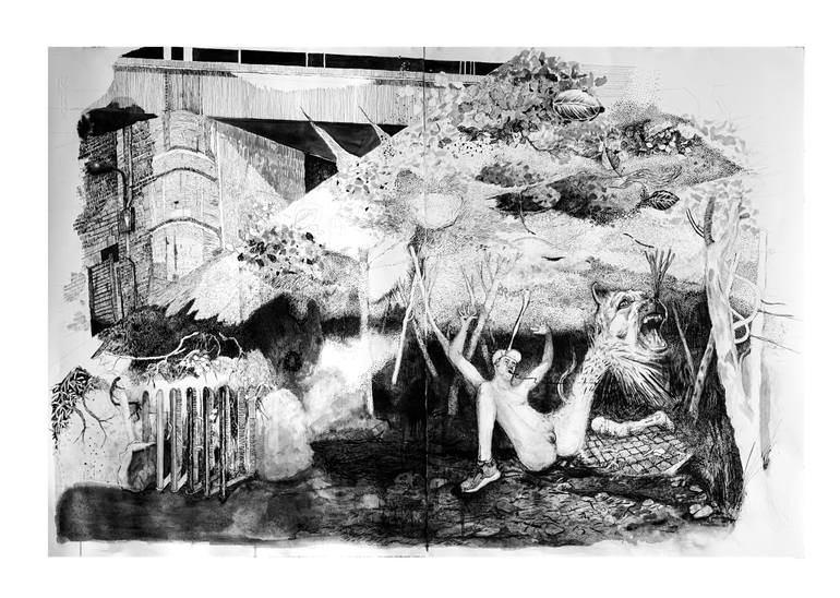 Original  Drawing by john f junior studio