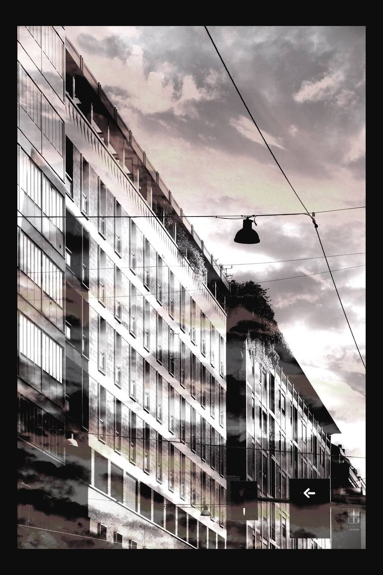Original Architecture Photography by Roberto Cami | Conceptual Art on Aluminum Dibond | TOWN AND DREAM 09
