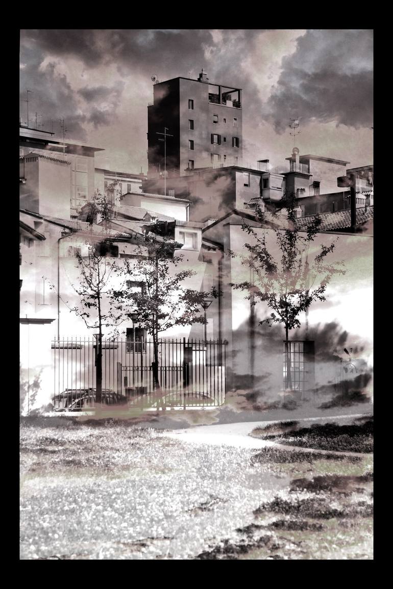 Original Architecture Photography by Roberto Cami | Surrealism Art on Aluminum Dibond | TOWN AND DREAM 05