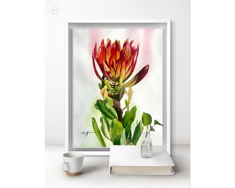 Original Contemporary Floral Painting by Arooj Shahid