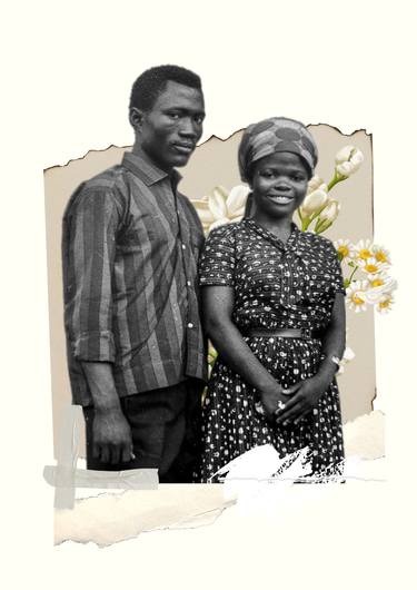 Original Fine Art Love Collage by Uchechukwu Ibemere