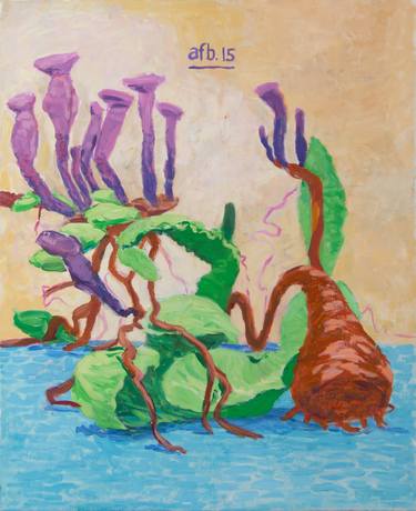 Original Surrealism Botanic Paintings by Kees van Scherpenzeel