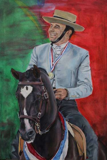 Original Figurative Horse Painting by Mandeigh Wells